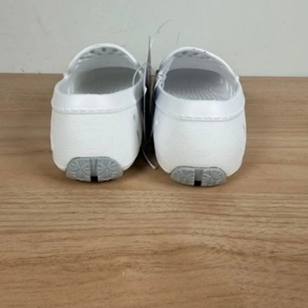 Floafers Prodigy Driver Toddler Shoe Sz 8 White Harbor Mist Gray EVA Foam NWT